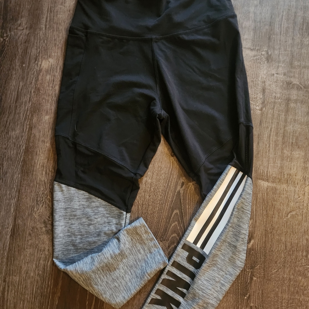 Women's Black and Gray Athletic Pants